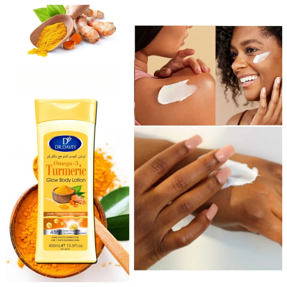 400ml Turmeric Body Lotion – All-Season Deep Moisturizing & Refreshing
