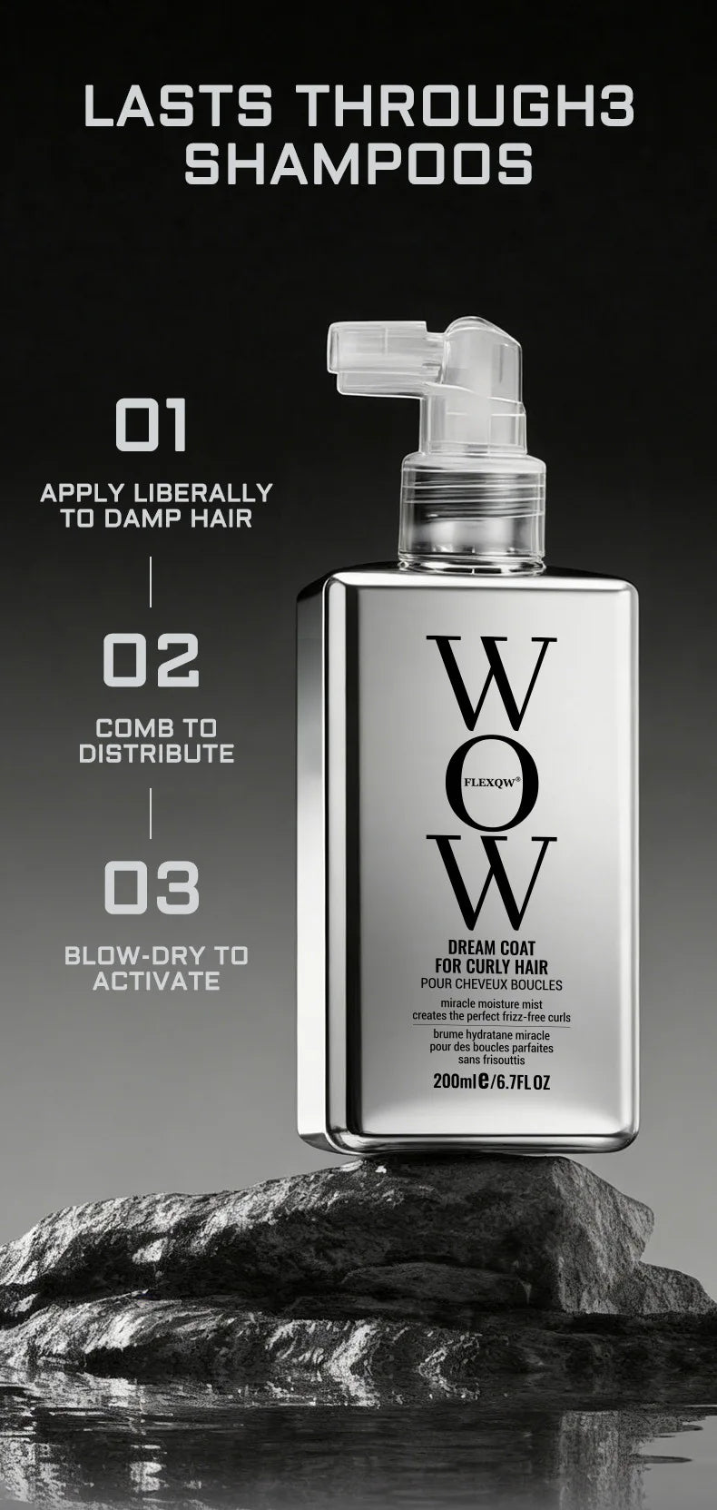 Nourishing Hair Oil Spray – Moisturizing Serum for Curly & All Hair Types