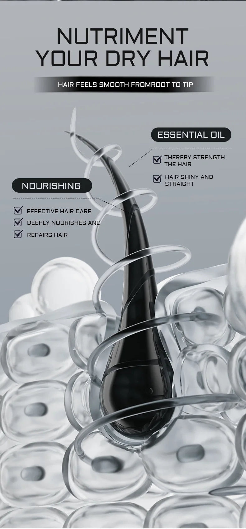 Nourishing Hair Oil Spray – Moisturizing Serum for Curly & All Hair Types